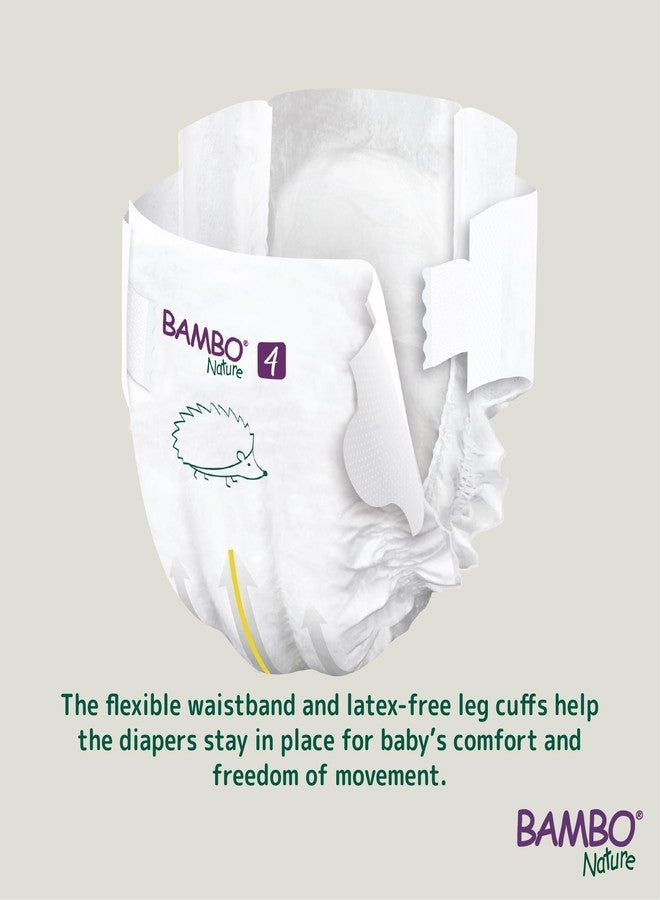 BAMBO NATURE حفاضات بامبو ناتشر المضادة للحساسية للأطفال، حفاضات معتمدة بيئيًا، حماية معززة ضد التسرب، خالية تمامًا من الكلور، صديقة للبشرة، وامتصاص فائق - الحجم 4 (144 قطعة) - Image 2