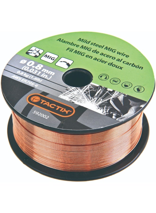 Tactix Mild Steel Efficient Welding MIG Wire Copper 0.8 mm 592002