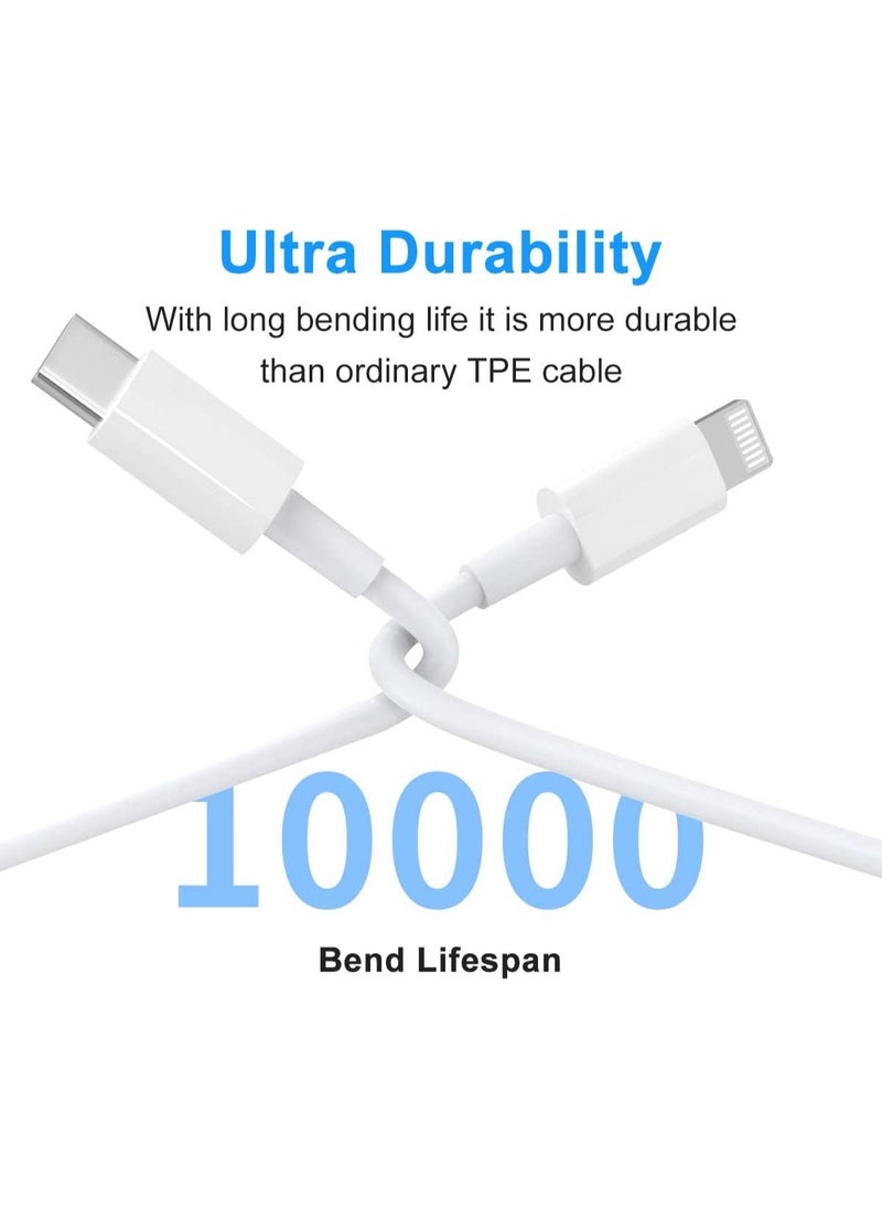 20W USB C Power Adapter Fast Charger with 4ft Cable Compatible with IPhone 13/13 Pro/ 12 Pro/12 Mini/ 11/11 Pro/XS/Max/XR/X/8 Plus