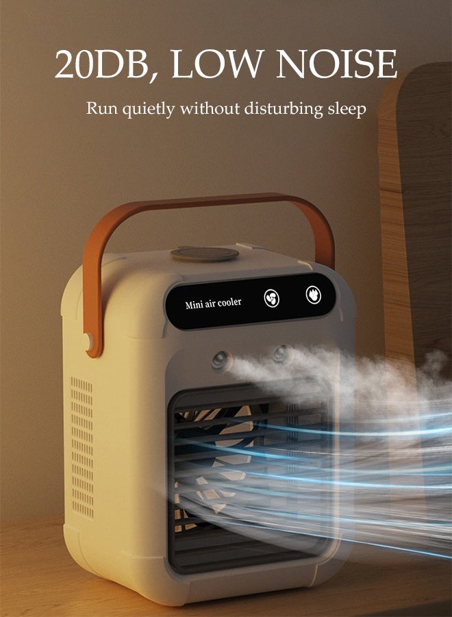 DUNISO Portable Air Conditioner Cooling Fan Rechargeable Personal Evaporative Air Cooler Fan with Handle 500ML Mini Mobile Con Humidifier Wind Speed Aircon Unit Fan for Home, Office, Bedroom, Kitchen, Camping - Image 5