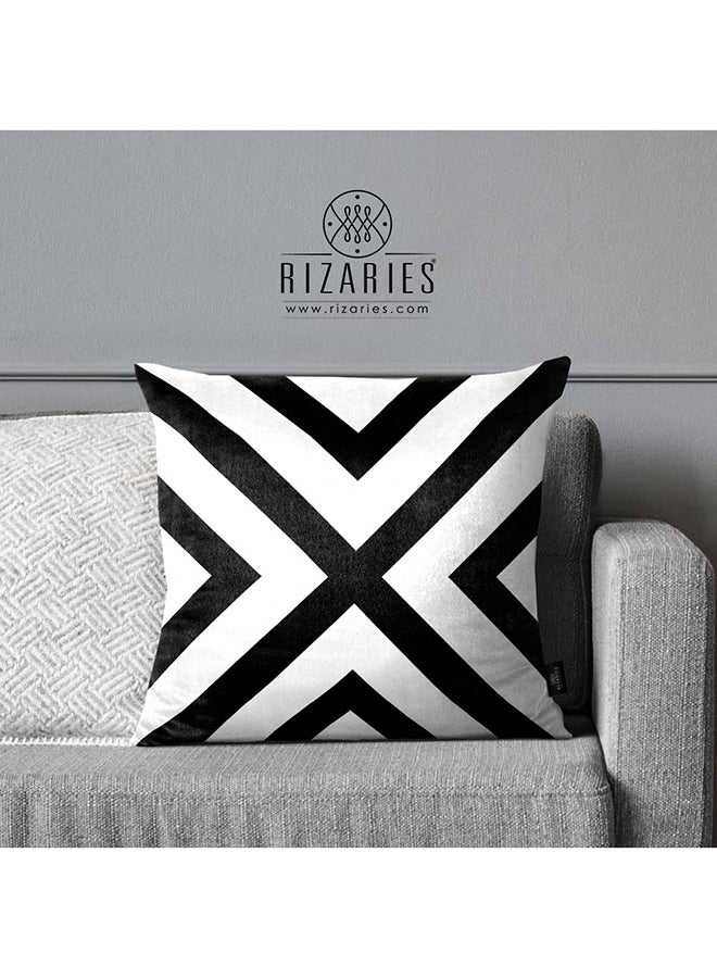RIZARIES SuperSoft Black Geo Throw Pillow  - Image 1