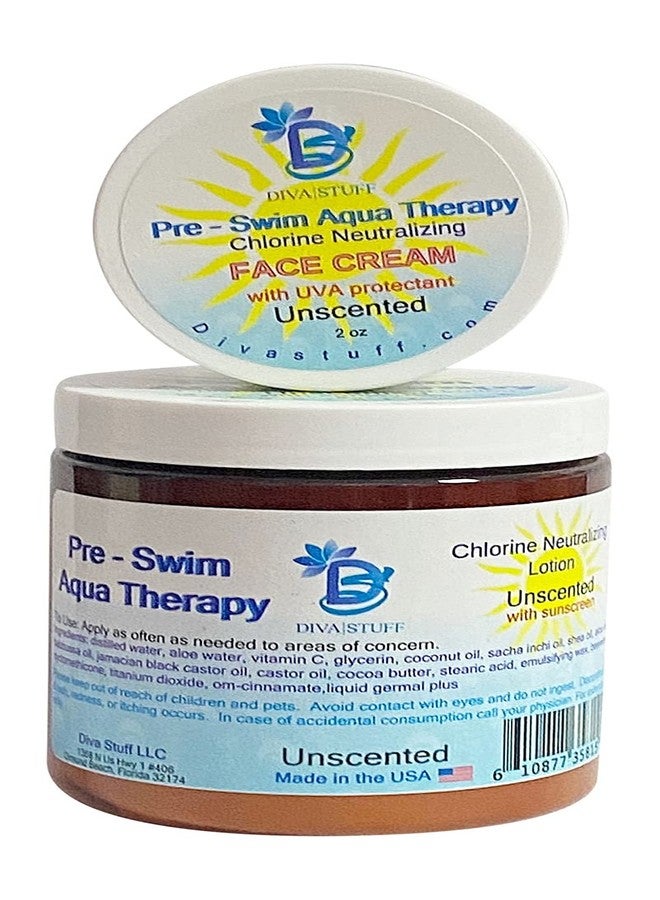 ديفا ستوف مجموعة ديفا ستاف المكونة من قطعتين (لوشن وكريم للوجه) لوشن للجسم والوجه قبل السباحة، معادِل للكلور، يحمي البشرة من الكلور ومياه البحر، صنع في الولايات المتحدة الأمريكية، واقي شمسي بدون رائحة - Image 2
