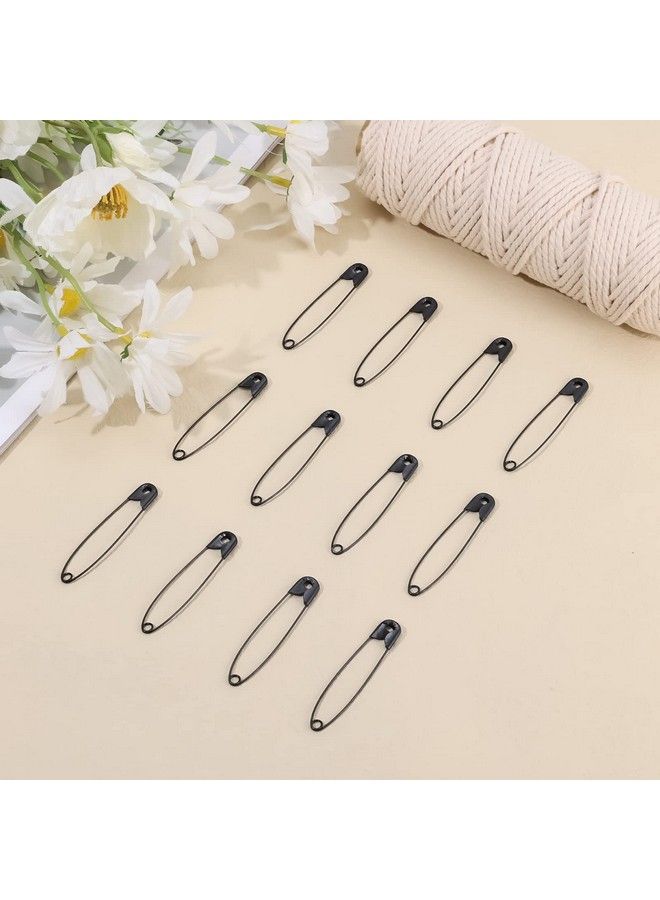 KINBOM 100 Pcs Safety Pins 2.2Inch Long Black Safety Pins Large Metal Safety Pins Bulk For Art Craft Clothes Sewing Jewelry Making - Image 4