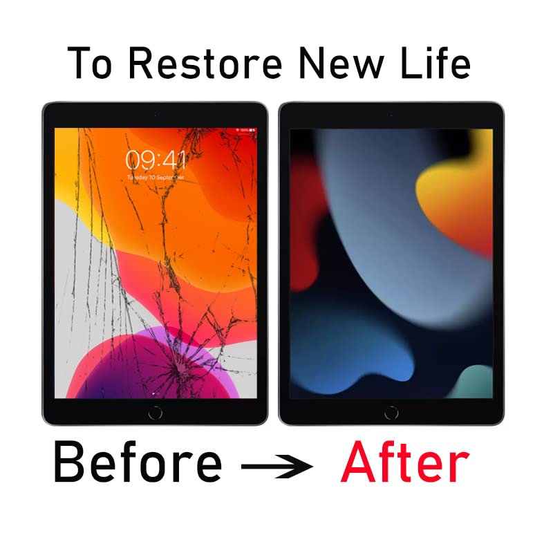 JPUNG Screen Replacement for iPad 6 (6th Gen 2018 Released) Digitizer 9.7", Only for iPad 6th Generation A1893 A1954 Touchscreen, + Home Button(No TouchID), Full Repair Kit - Image 5