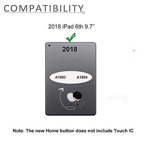 JPUNG Screen Replacement for iPad 6 (6th Gen 2018 Released) Digitizer 9.7", Only for iPad 6th Generation A1893 A1954 Touchscreen, + Home Button(No TouchID), Full Repair Kit - Image 3