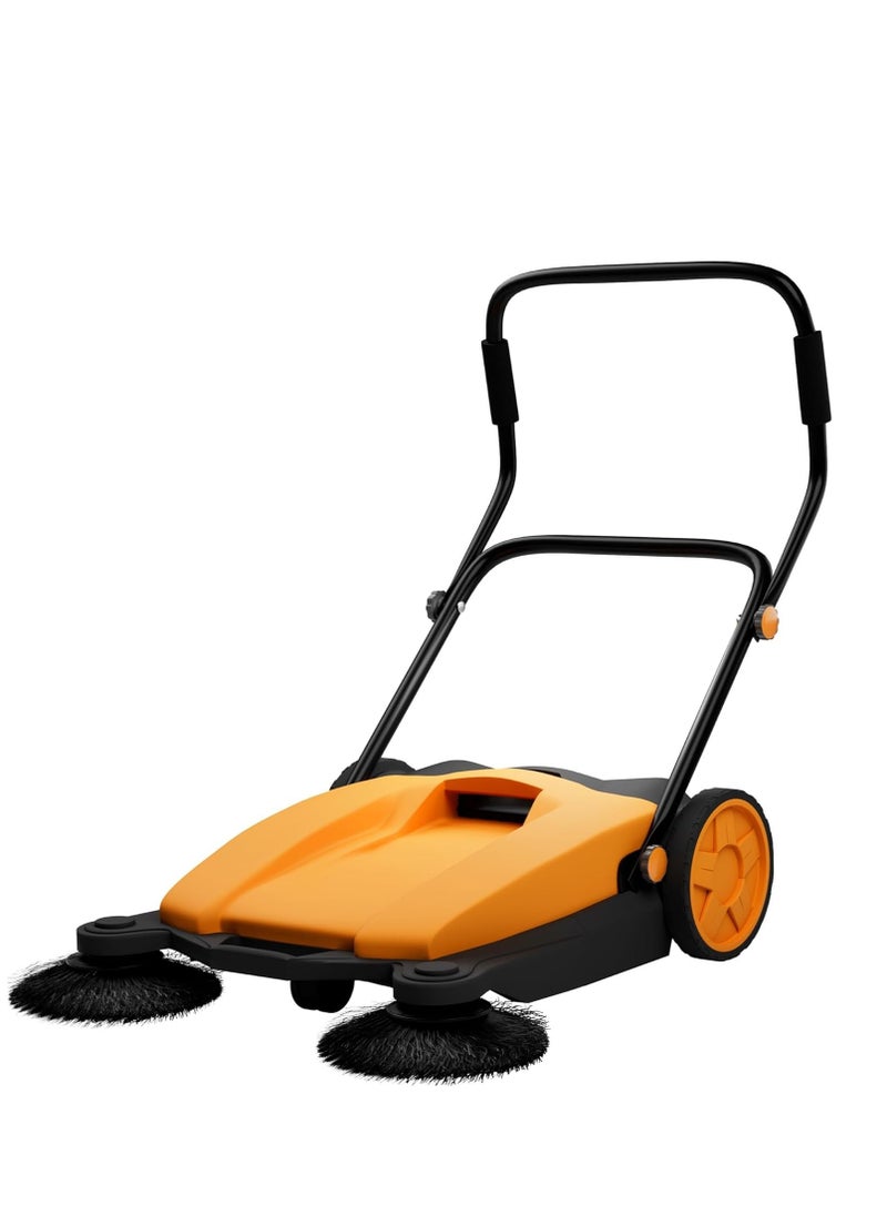 Egardenkart Egardenkart, Walk-Behind Outdoor Hand Push Sweeper - 2.66 Gallon Capacity, 27.5" Sweeping width, Sweeps up to 19,000 ft²/Hour,  - Image 1