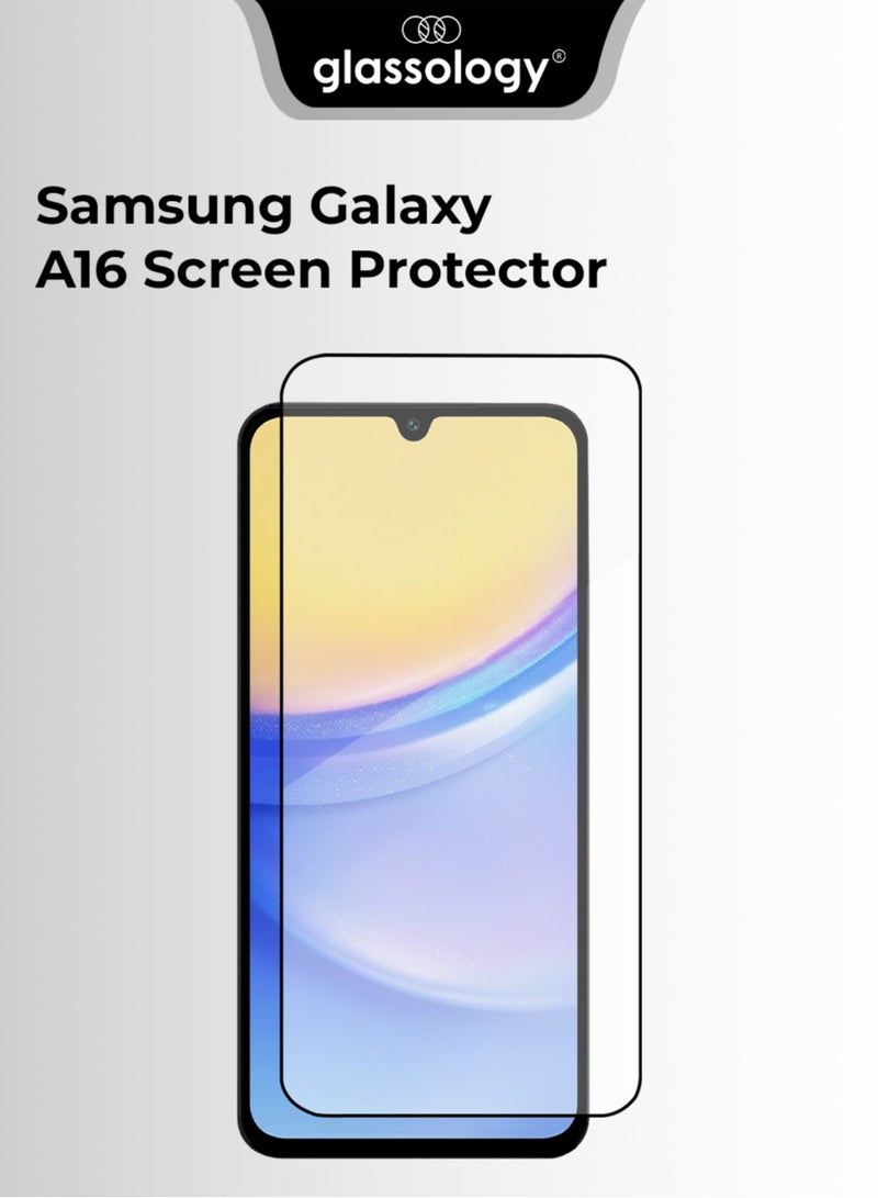جلاسولوجي Screen Protector for Samsung Galaxy A16, 9H Tempered Glass, HD Clarity, Fingerprint Compatible - Image 1