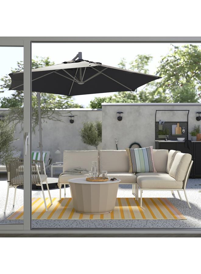 زبون قسم مقعد واحد، خارجي، أبيض/بيج - Image 3