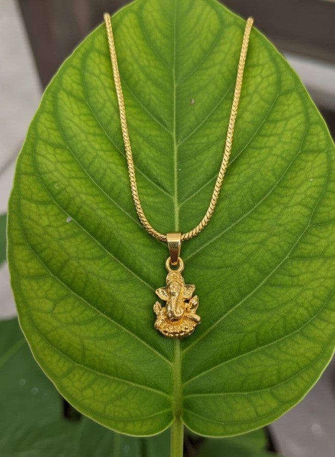 CHARMS Lord Ganesha Idol Pendant Necklace – Lightweight Spiritual Jewelry for Casual & Everyday Wear - Image 3