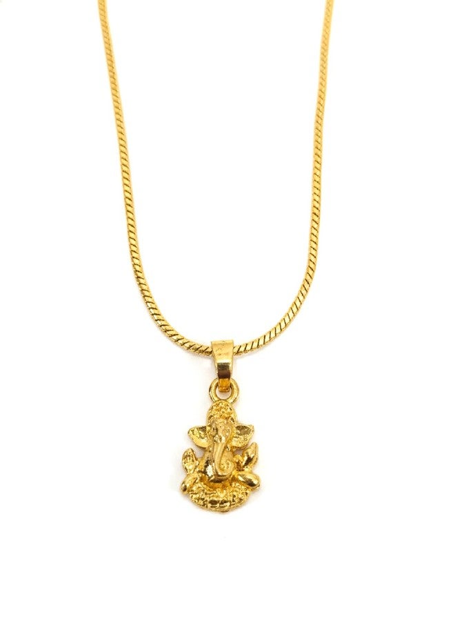 CHARMS Lord Ganesha Idol Pendant Necklace – Lightweight Spiritual Jewelry for Casual & Everyday Wear - Image 1