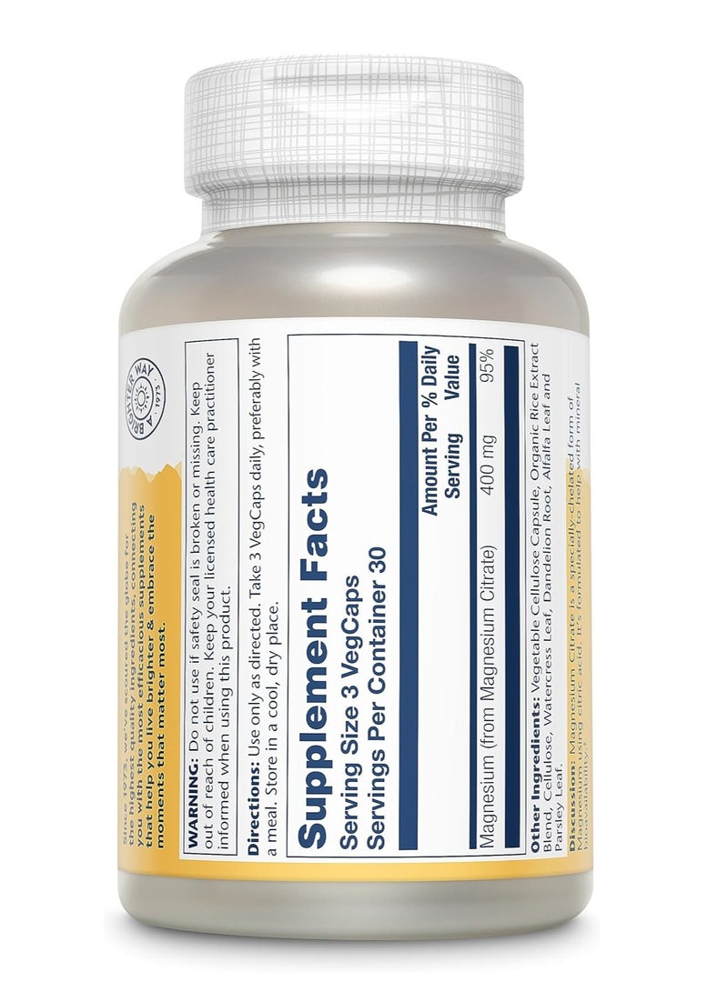 سترات المغنيسيوم ٤٠٠ ملغ، دعم العظام والعضلات، تركيبة عالية الامتصاص، ٩٠ كبسولة نباتية - Image 4