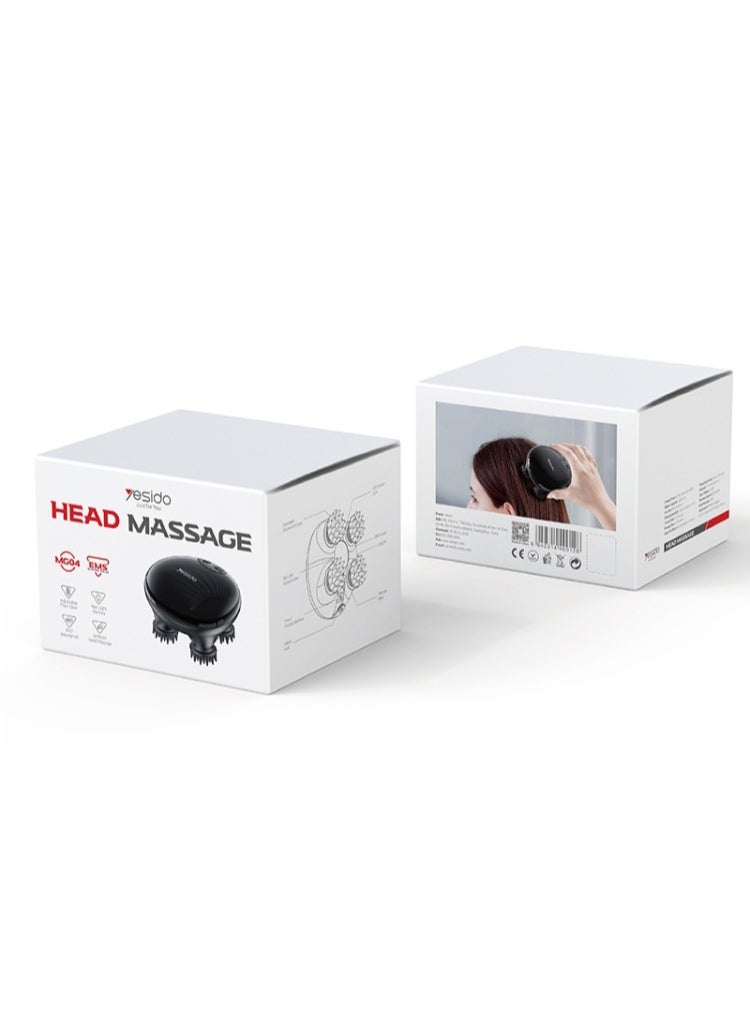 Yesido - MG04 Intelligent Head Massager Care Instrument EMS Black - Image 1
