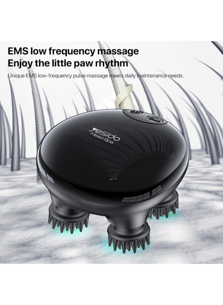 Yesido - MG04 Intelligent Head Massager Care Instrument EMS Black - Image 1