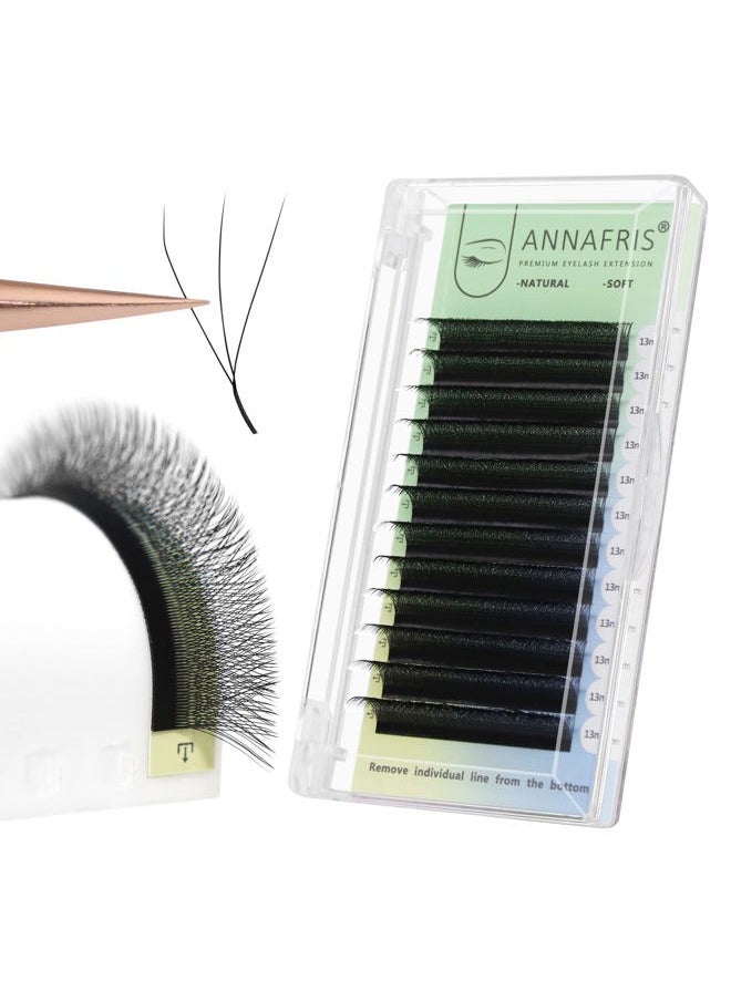 ANNAFRIS 3D Premade Fan W Shape Clover Eyelash Extensions 0.07 D Curl 8-12mm Mix Volume Self Fanning W Lashes Extension Makeup Supplies Professional Use (0.07 D, 8-12mm Mix)  - Image 1