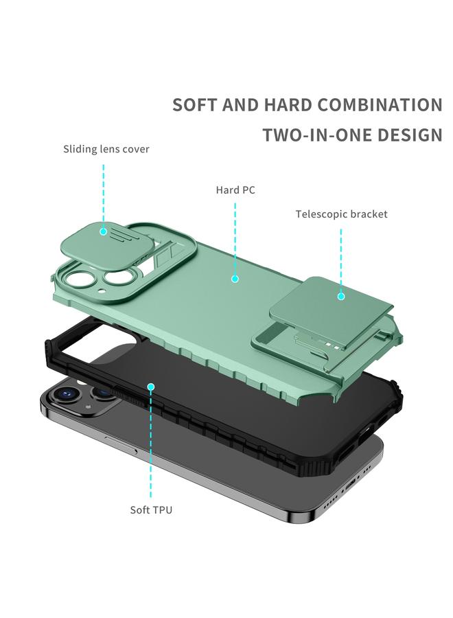 S-TOP Case For iPhone 14 Plus Stereoscopic Holder Sliding Camshield Phone Case - Image 4
