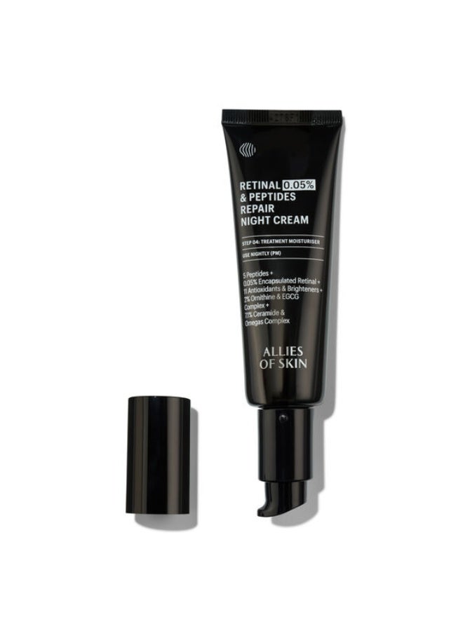 Allies of Skin Retinal 0.05% & Peptides Repair Night Cream 48ml - Image 3