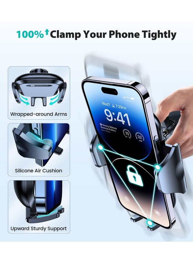 VICSEED Car Phone Holder Mount [All Round Silicone Protection][Doesn'T Slip&Drop] Air Vent Cell Phone Holder For Car Hands Free Easy Clamp Cradle In Vehicle For Iphone Samsung Android Smartphone - Image 2