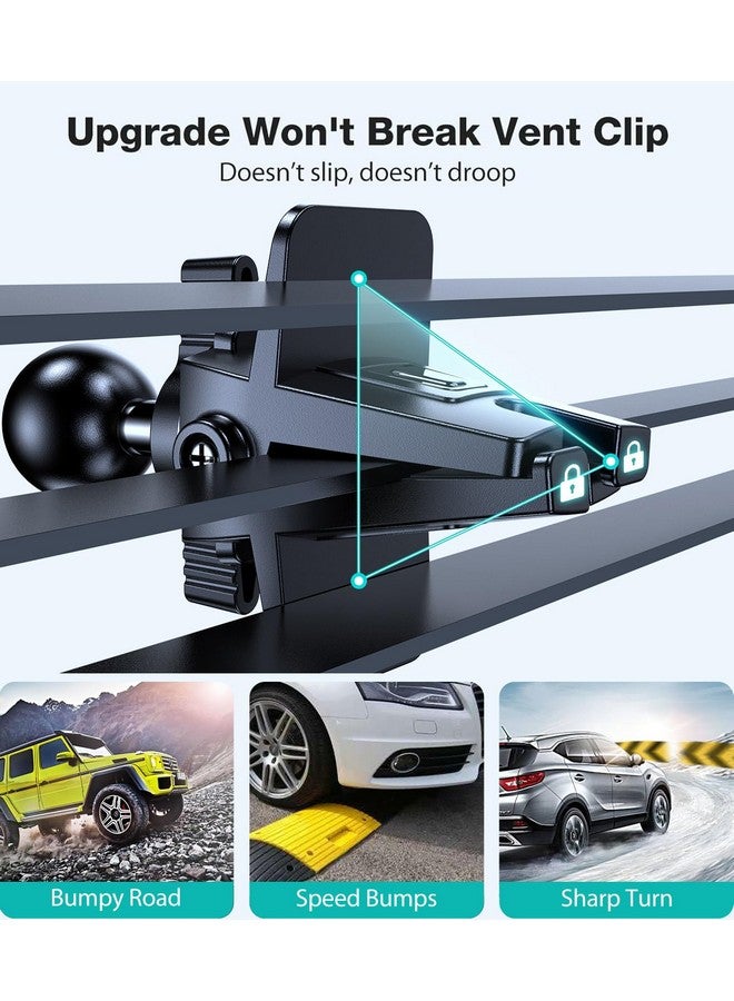 VICSEED Car Phone Holder Mount [All Round Silicone Protection][Doesn'T Slip&Drop] Air Vent Cell Phone Holder For Car Hands Free Easy Clamp Cradle In Vehicle For Iphone Samsung Android Smartphone - Image 3