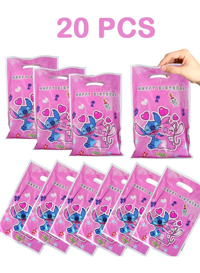 Party 20 PCS Stitch Birthday Party Supplies, Cartoon Candy Bags, Tote Bags, Kids Gift Bags, Adult Birthday Party Decorations  - Image 1