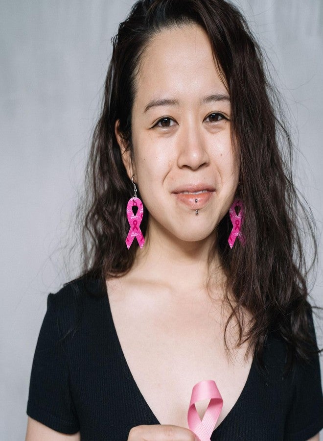 Dcfywl731 4Pairs Breast Cancer Earrings for Women Pink Ribbon Breast Cancer Gifts Breasts Cancers Awareness Accessories - Image 3
