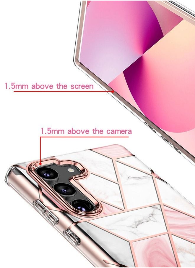 Designed for Samsung Galaxy S23 Plus 6.6" Case, Full Body Rugged Case with Built-in Touch Sensitive Anti-Scratch Screen Protector, Stylish Marble Shockproof Protective Phone Case Slim Thin Cover