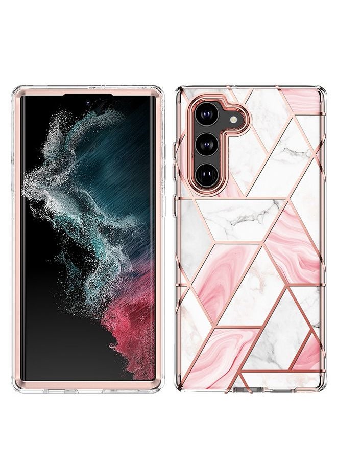 Designed for Samsung Galaxy S23 Plus 6.6" Case, Full Body Rugged Case with Built-in Touch Sensitive Anti-Scratch Screen Protector, Stylish Marble Shockproof Protective Phone Case Slim Thin Cover