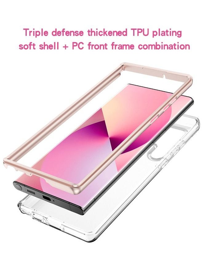Designed for Samsung Galaxy S23 Plus 6.6" Case, Full Body Rugged Case with Built-in Touch Sensitive Anti-Scratch Screen Protector, Stylish Marble Shockproof Protective Phone Case Slim Thin Cover