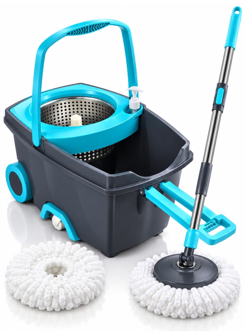 Supplier Spin Mop Floor Cleaning Set with Bucket and Wringer | Foldable & Adjustable Handle | Easy Cleaning and Wringing | Practical Home Design - Image 1