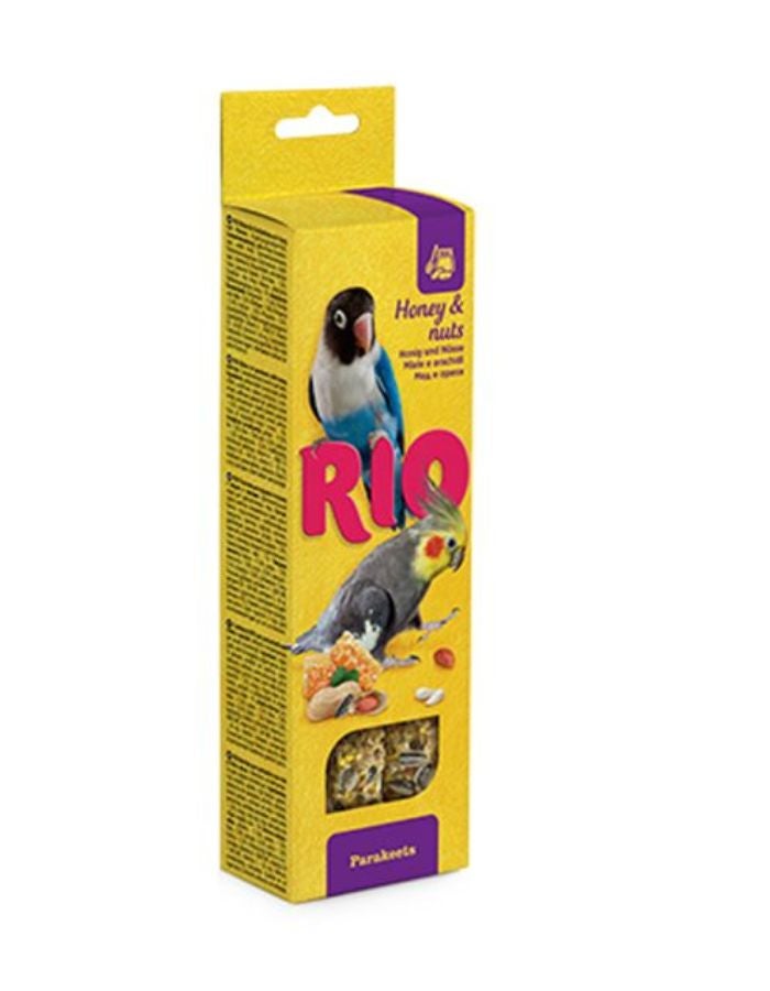 RIO Sticks for Parakeets with Honey & Nuts – Nutritious Treats 2×75g