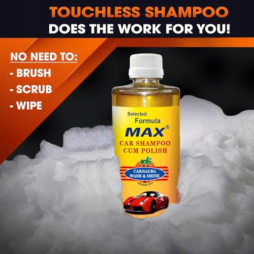 MAX Car Care Combo of Car Shampoo Come Polish 500 ML, Microfiber Cloth 350 gsm and Microfiber Wash Mitt | Suits both Bucket Wash and Foam Wash - Image 2