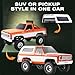 SVERTIBO FMS 124 RC Crawler FCX24 Chevy K5 Blazer Officially Licensed Mini RTR RC Pick Up Truck SUV 2 in 1 4WD 24GHz 3CH OffRoad RC Model Car WLED Lights for Adults Toys Black - Image 3