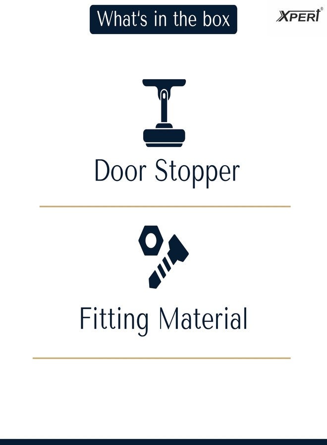 Xpert Door Stopper (Pack of 2) Brown Finish (6 Inches) - Door Stopper for Main Door & Gate Stopper ADS-65 (PC) 6" - Image 5