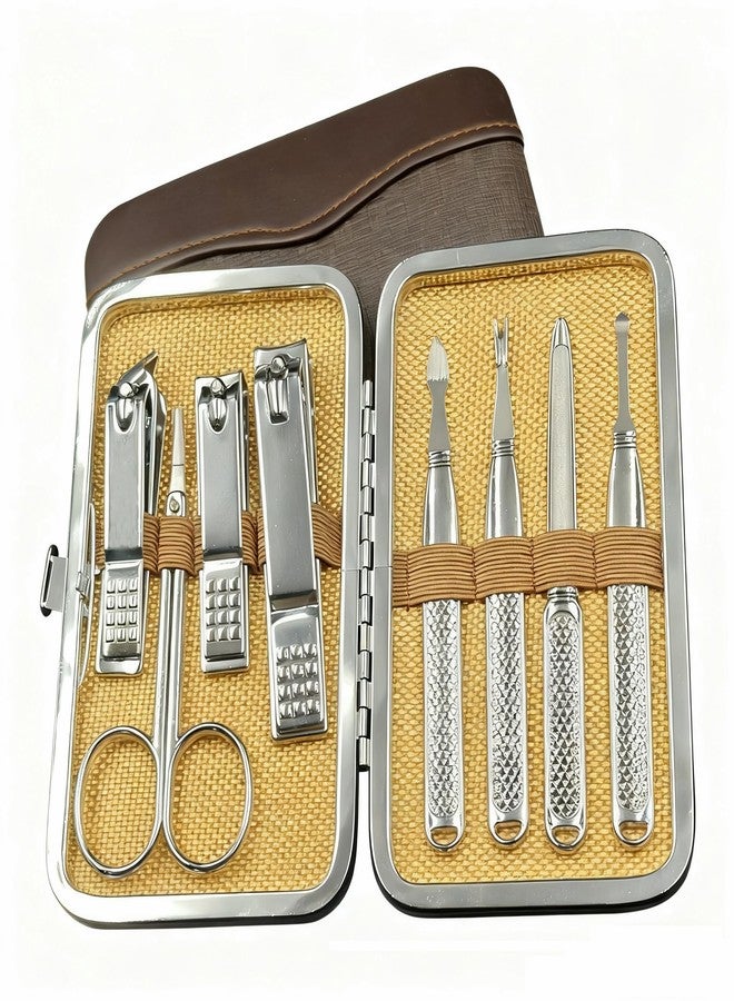 MELYFI Manicure Set for Men and Women Professional Nail Clippers Kit with Travel Case Stainless Steel Pedicure Grooming Tools Accessories Nail Care Tools with Leather Case,Mothers Day - Image 1