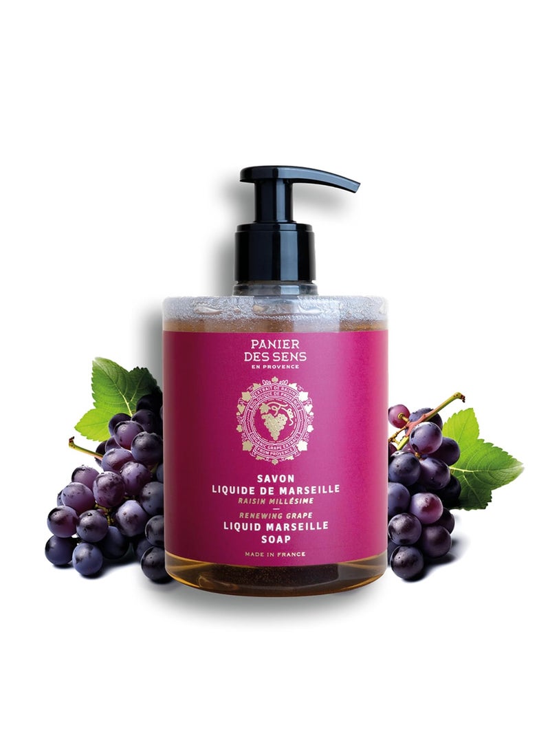 PANIER DES SENS - Panier des Sens  Liquid Hand Soap  Grape Hand Wash  French Marseille Moisturizing Hand Soap with Coconut Oil  Refillable Kitchen  Bathroom Hand Soap  97 Natural Ingredients 169 Floz - Image 1