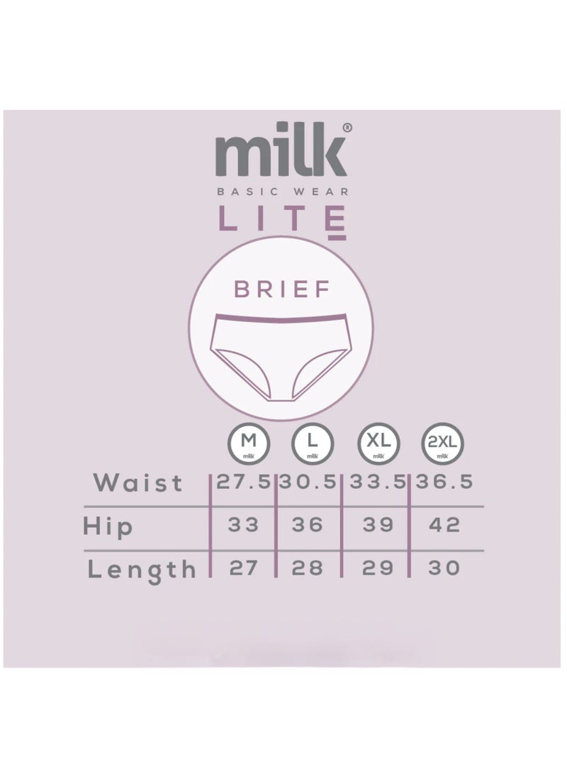 Milk Pack of 12 Cotton Classic Brief Panties Underwear - Image 3