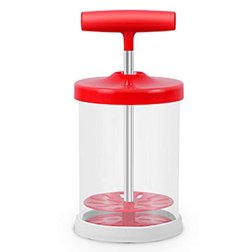 Miecux Manual Professional Whipping Cream Dispenser - Handheld DIY Whipped Cream Dispenser - Perfect Cream Whipper Maker for Gift,Lid,15-Ounce Capacity (450ml) (Red) - Image 1