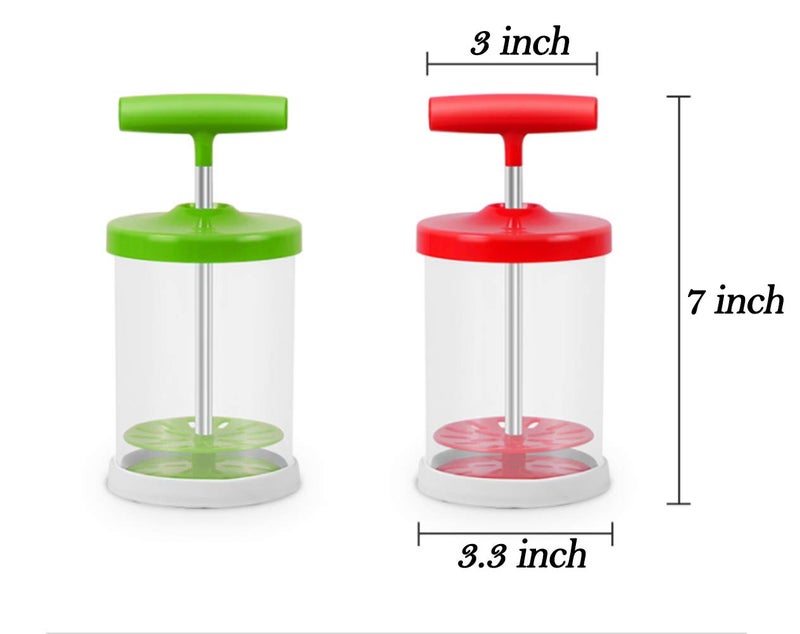 Miecux Manual Professional Whipping Cream Dispenser - Handheld DIY Whipped Cream Dispenser - Perfect Cream Whipper Maker for Gift,Lid,15-Ounce Capacity (450ml) (Red) - Image 5