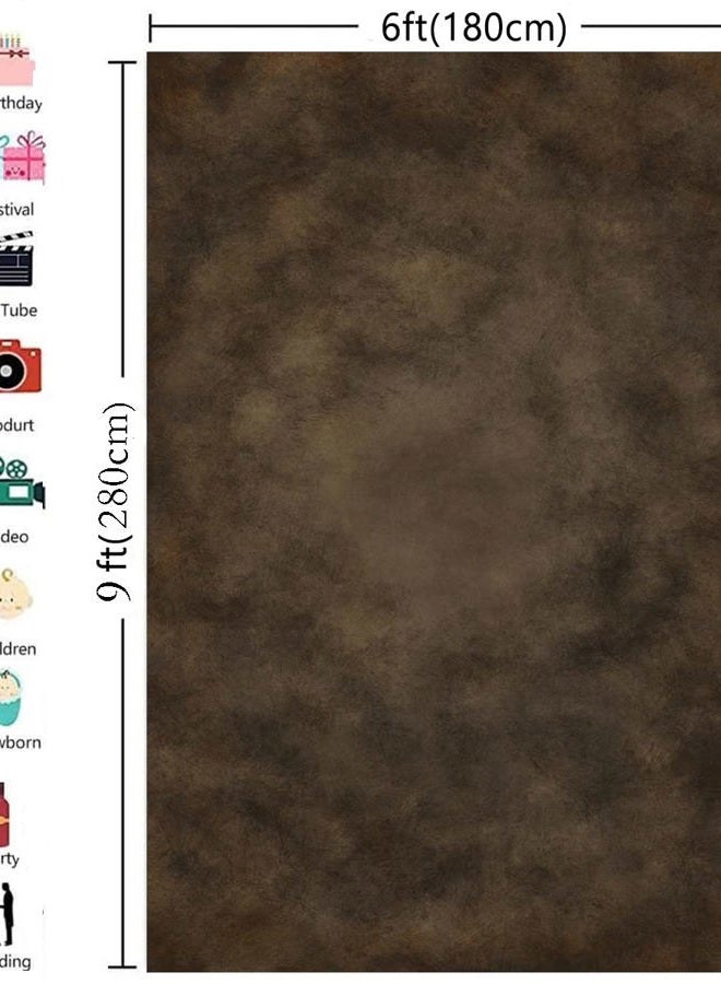 6x9ft Dark Brown Mottled Texture Photography Backdrop for Portrait Photo Studio Prop Abstract Background for Photographyer