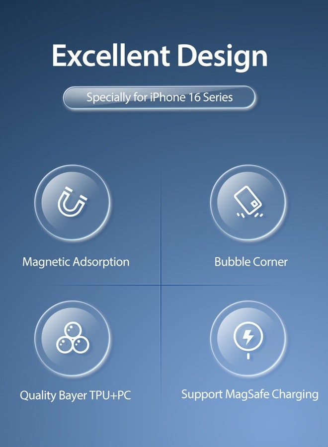 Magsafe Case for iPhone 17 Magsafe Clear Cover Magnetic Wireless Charging Support, Shockproof Protection, Scratch-Resistant for iPhone 17 - Clear - Image 4