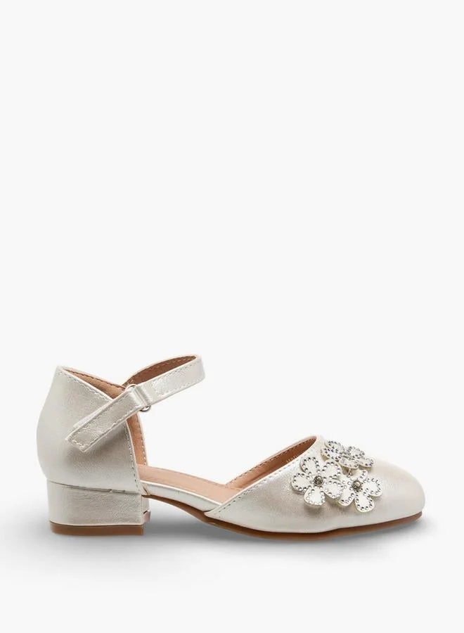 فلورا بيلا من شو إكسبرس Flora Bella Girls Embellished Ballerina With Block Heel