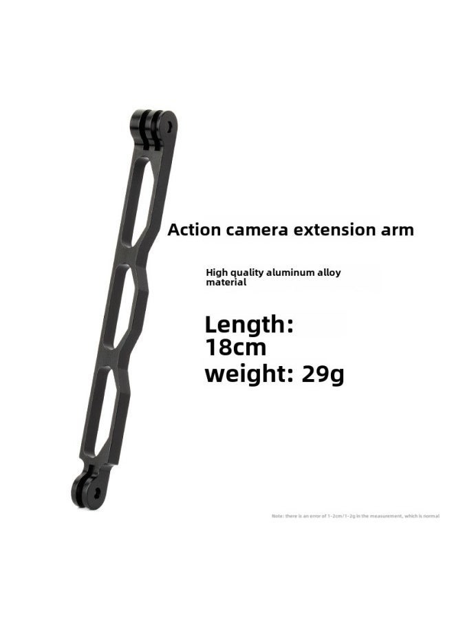 Generic Sports Camera Riding Helmet Extension Arm Extension Rod Bracket For GoPro12/11insta360One X3-Color:Black 18cm  - Image 1