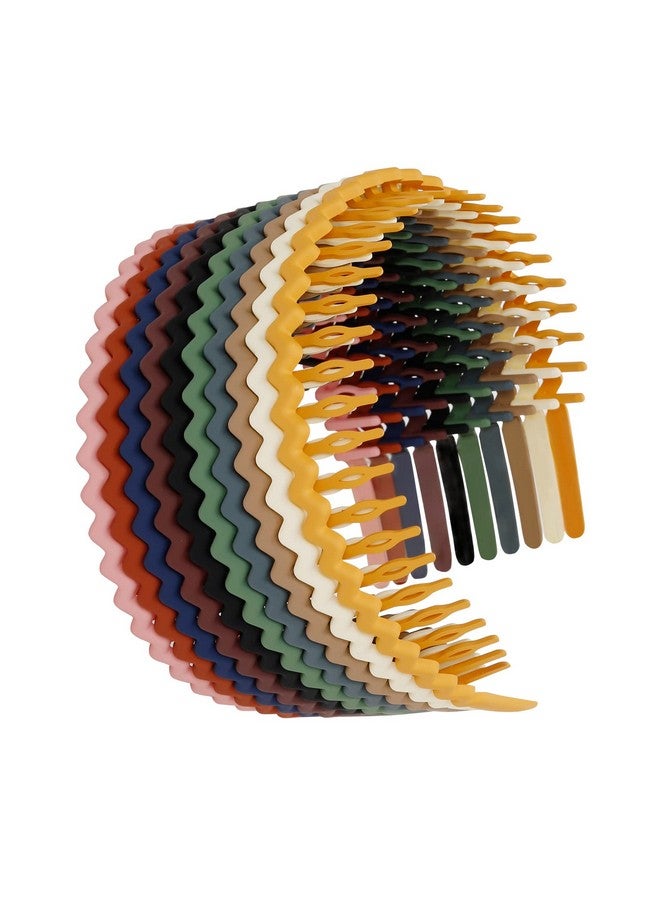 ووفوووفو ربطات شعر بلاستيكية من WOVOWOVO مزودة بأسنان، 10 قطع من ربطات الرأس الرفيعة للنساء والفتيات والمراهقات، مشط شعر مانع للانزلاق، ربطات رأس وإكسسوارات شعر - Image 1