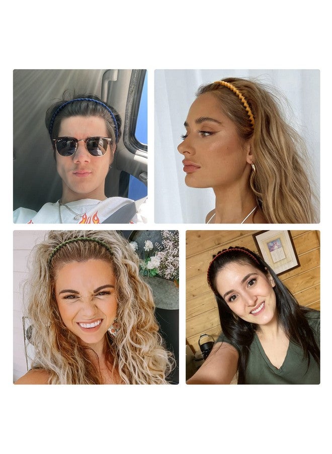 ووفوووفو ربطات شعر بلاستيكية من WOVOWOVO مزودة بأسنان، 10 قطع من ربطات الرأس الرفيعة للنساء والفتيات والمراهقات، مشط شعر مانع للانزلاق، ربطات رأس وإكسسوارات شعر - Image 4