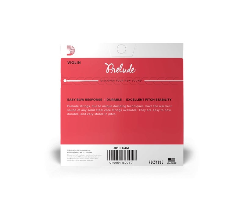 Daddario J810 1/4M Prelude Violin String - 1/4 Scale - Medium Tension - Image 2