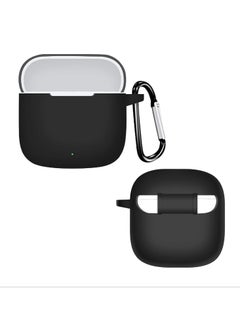 Generic Silicone Case Compatible with Huawei Freebuds SE 2 Earbuds, Soft Silicone Protective Case Cover, Shockproof Sleeve with Carabiner (Black)  - Image 1