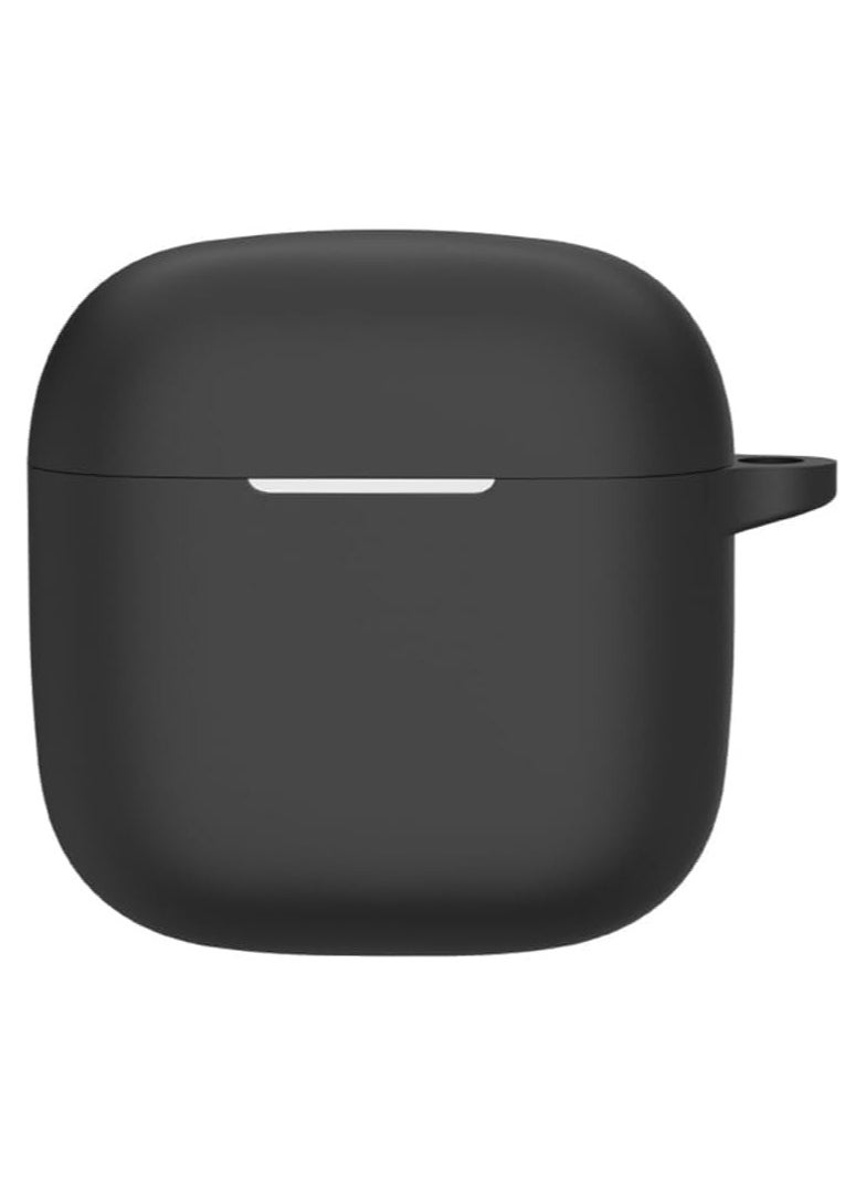 Generic - Silicone Case Compatible with Huawei Freebuds SE 2 Earbuds, Soft Silicone Protective Case Cover, Shockproof Sleeve with Carabiner (Black) - Image 1