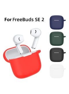 Generic Silicone Case Compatible with Huawei Freebuds SE 2 Earbuds, Soft Silicone Protective Case Cover, Shockproof Sleeve with Carabiner (Black)  - Image 4