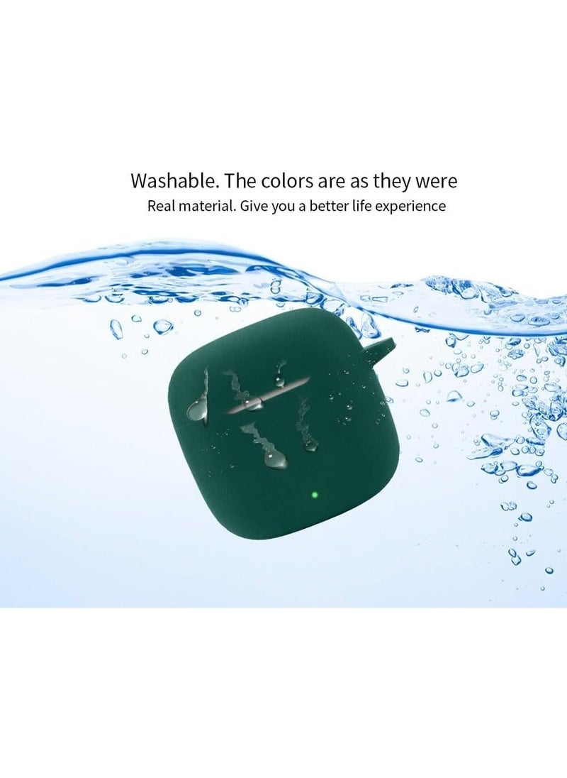Generic - Silicone Case Compatible with Huawei Freebuds SE 2 Earbuds, Soft Silicone Protective Case Cover, Shockproof Sleeve with Carabiner (Black) - Image 1