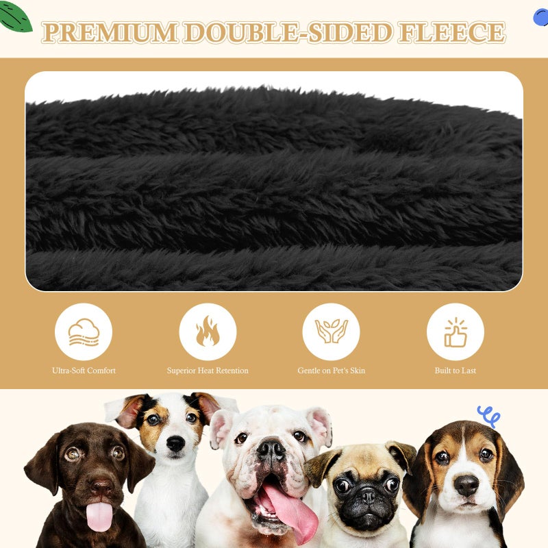 Waoduld Dog Sweater,Dog Hoodies,Warm Fuzzy Fleece Sweatshirt with Hood & Pocket,Leash Hole,Cozy Cold Weather Pet Clothes Pet Sweater for Medium Large Dogs(Black,XL) - Image 5