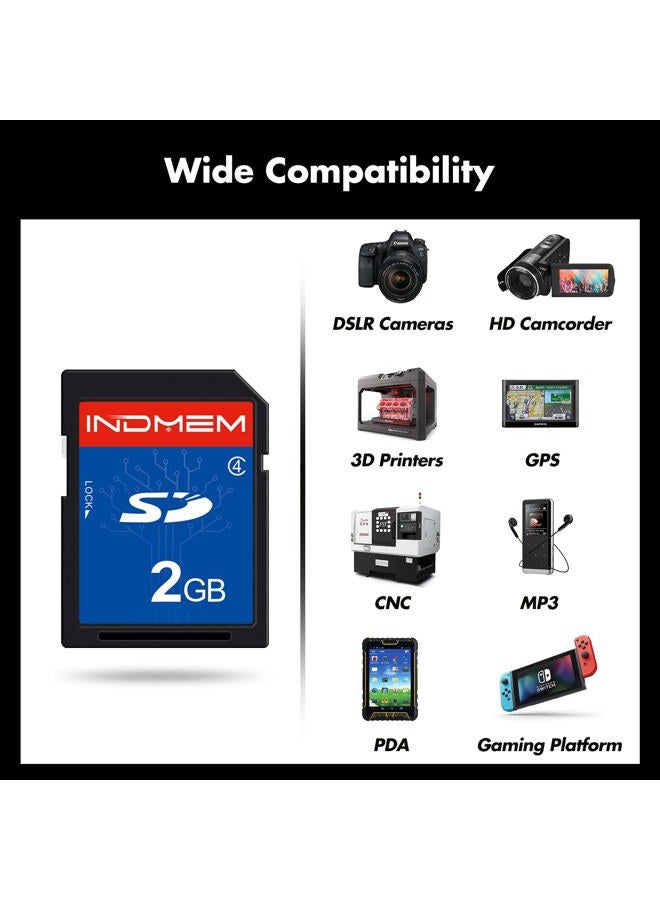 Sinobright INDMEM 5 Pack SD Card 2GB Class 4 Flash Memory Card 2G SLC Stanard Secure Digital Cards - Image 5